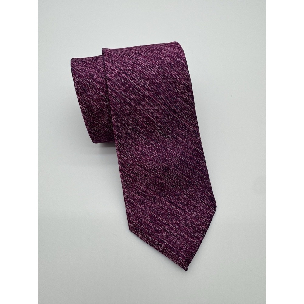 Bruno Piattelli Silk Tie Pink Purple Textured Italy Handmade Classic Necktie